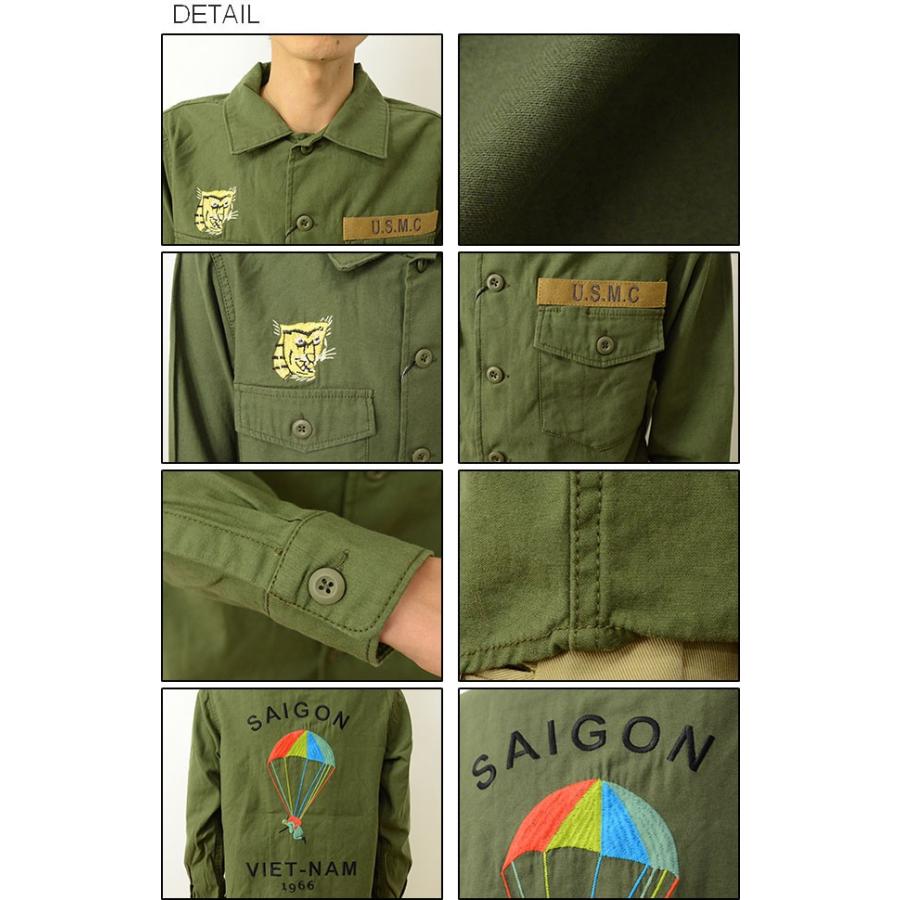 Houston ヒューストン 刺繍 カスタム ミリタリー シャツ メンズ 長袖 ワッペン ファティーグ 米軍 海兵隊 Usmc 軍モノ 虎 スカシャツ ベトナム 40235 2144060 Jeansbug 通販 Yahoo ショッピング