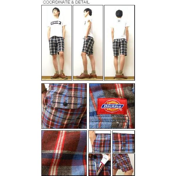 Dickies（ディッキーズ） Check Shortpants 麻混紡素材 チェック柄