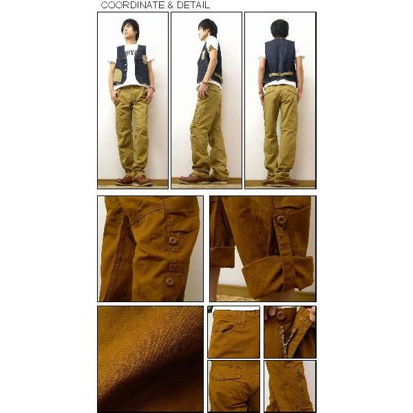 Free Gate（フリーゲート） ライトキャンバス素材 ロールアップ ヘリクルーパンツ ストレートチノパンツ クロップド ショートパンツ ハーフパンツ 【5468】 |  | 01