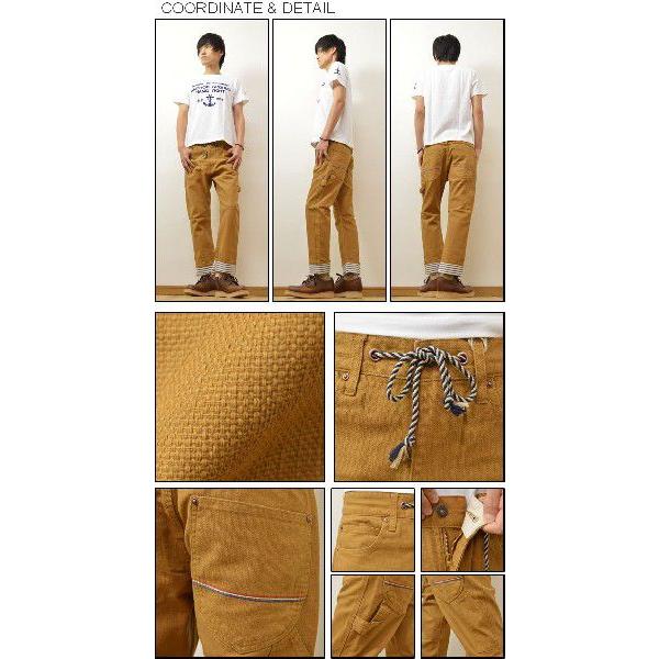 Free Gate（フリーゲート） プリペラ素材 ロールアップ イージーパンツ 裾裏ボーダー ペインターパンツ ワークパンツ 5731 |  | 01