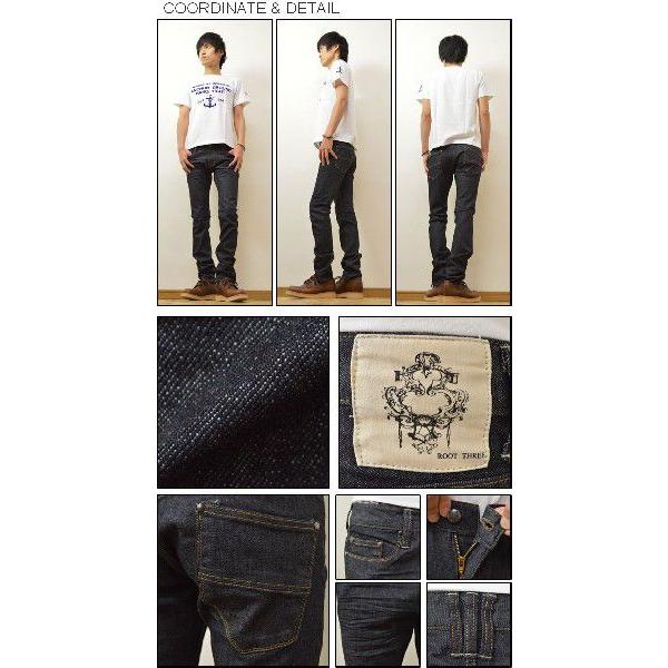 ROOT THREE（ルートスリー） ストレッチデニム スキニージーンズ ユーズド加工 スキニーデニムパンツ ストレッチジーンズ タイト 細身 ワンウォッシュ 5068 |  | 01