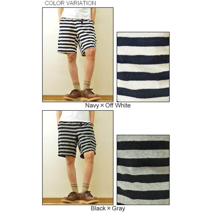 GRAMICCI（グラミチ） PILE BORDER G-SHORTS パイル ボーダー ショーツ メンズ ショートパンツ 総柄 クライミング ハーフパンツ マリン レディース GMP-15S002｜robinjeansbug｜04