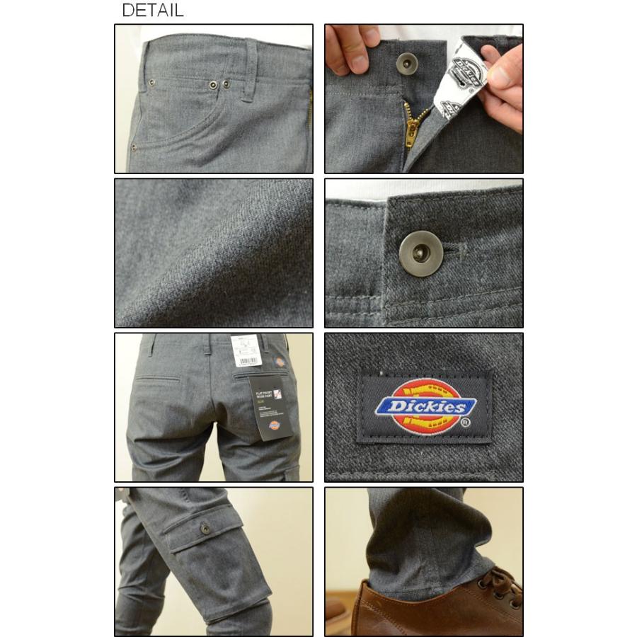 Dickies（ディッキーズ） ストレッチツイル ワンサイドカーゴ スリム ワークパンツ メンズ チノパン スキニー ナロー ゴルフ 定番  153M40WD33