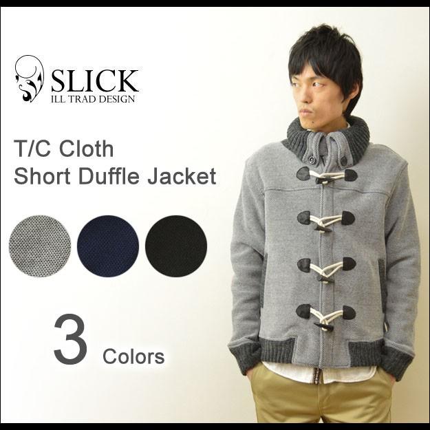 Slick スリック ジャガードフリース ショートダッフルジャケット メンズ アウター ニット ドンキー襟ブルゾン コート ウール トグルボタン Jeansbug 通販 Yahoo ショッピング