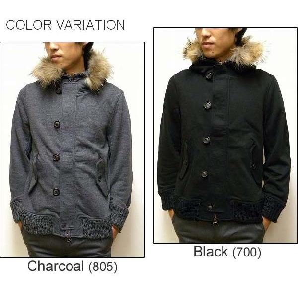 SLICK（スリック） TCクロス裏毛素材 リアルファー付き N-2B