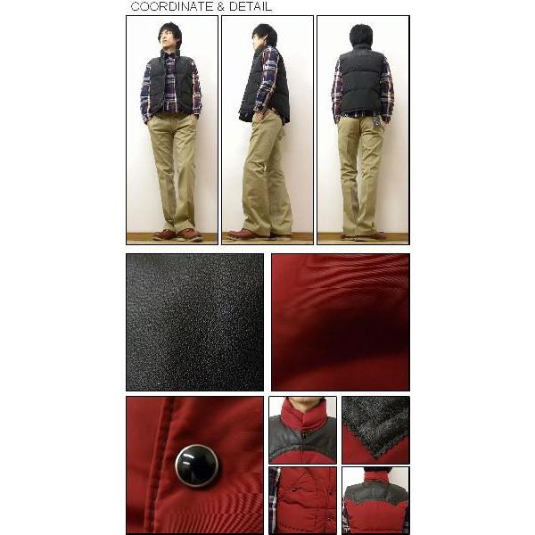 デニム レザー切替 ダウンベスト メンズ 38 ヴィンテージ 80年代 WOOLRICH ウールリッチ ダウンベスト アウトドアベスト メンズ