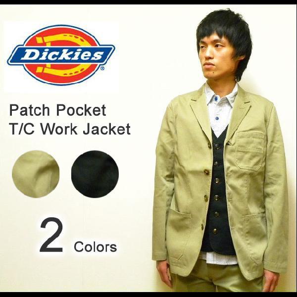 Dickies（ディッキーズ） TCツイル素材 パッチポケット ワークジャケット テーラード襟カバーオール 【1211101】｜robinjeansbug