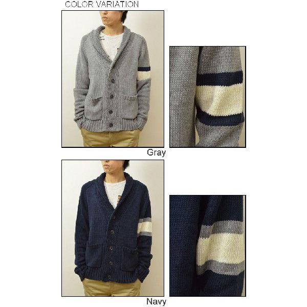 Revo.（レヴォ） 腕章デザイン ショールカラー カーディガン メンズ コットン カーディガン 綿100% revo レボ TH-1594 |  | 02