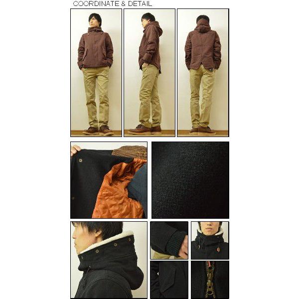 KRIFF MAYER（クリフメイヤー） フード裏ボア仕様 メルトン モッズコート 裏中綿キルティング ジャケット スタンドネックブルゾン ウールメルトン 1333910 | KRIFF MAYER | 01