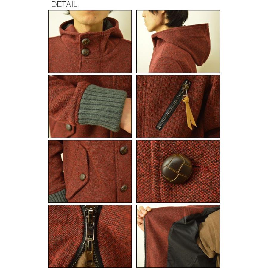 Revo. Revo.（レヴォ） 圧縮ニット フード ブルゾン メンズ ウール混紡