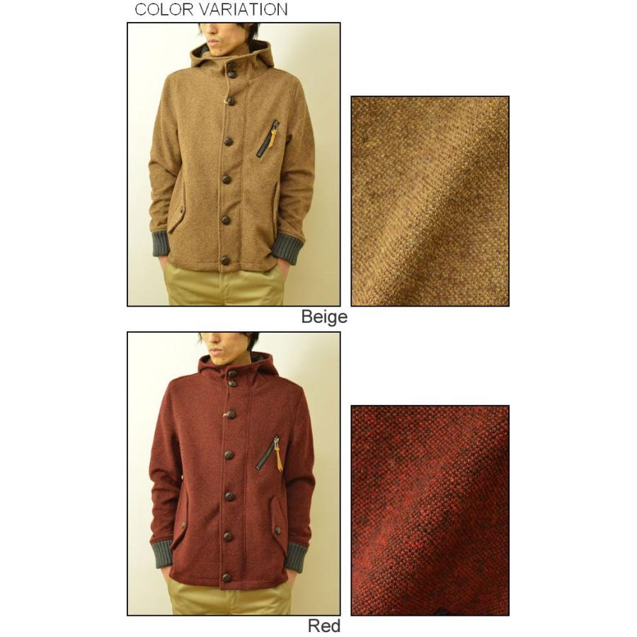 Revo. Revo.（レヴォ） 圧縮ニット フード ブルゾン メンズ ウール混紡