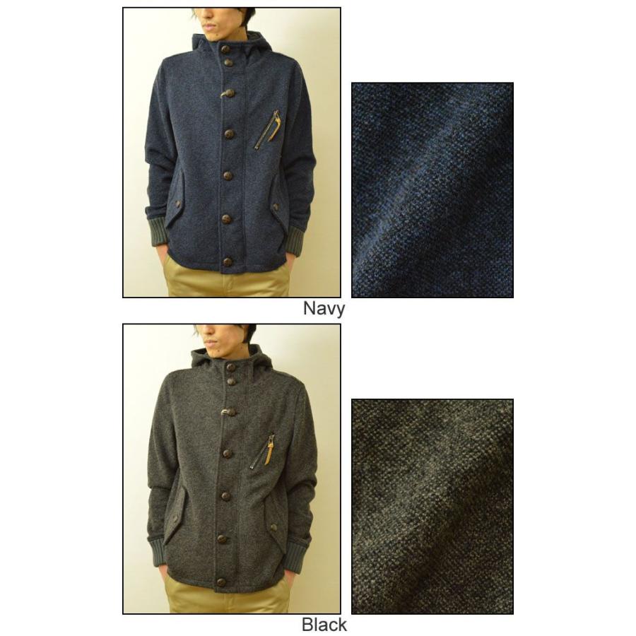 Revo. Revo.（レヴォ） 圧縮ニット フード ブルゾン メンズ ウール混紡