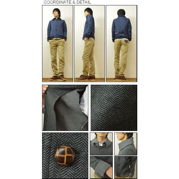 CORISCO（コリスコ） ヘリンボーン カット生地 ドンキージャケット くるみボタン ボリュームネックジャケット ドンキーブルゾン カットジャケット 116616 | CORISCO | 01