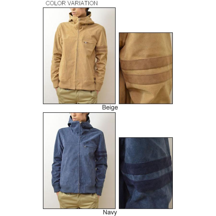 Revo.（レヴォ） フェイク スウェード フード ジップジャケット メンズ ブルゾン ジャケット アウター パーカー スエードレザー 袖ライン 腕章 レボ TH-1846 | Revo. | 03