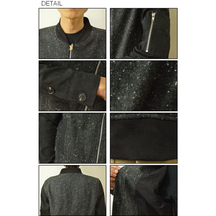 Revo.（レヴォ） ウールネップ MA-1 ジャケット メンズ ブルゾン タイト 細身 ミリタリー ライトアウター レボ TH-1839 | Revo. | 02