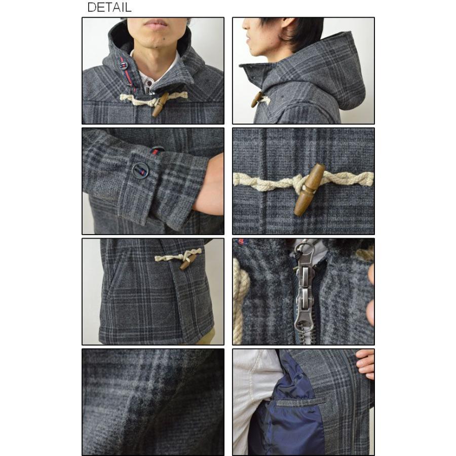 CORISCO（コリスコ） メルトンウール チェック柄 ショート ダッフルコート メンズ ジャケット アウター 131909 | CORISCO | 02