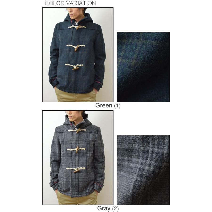 CORISCO（コリスコ） メルトンウール チェック柄 ショート ダッフルコート メンズ ジャケット アウター 131909 | CORISCO | 03