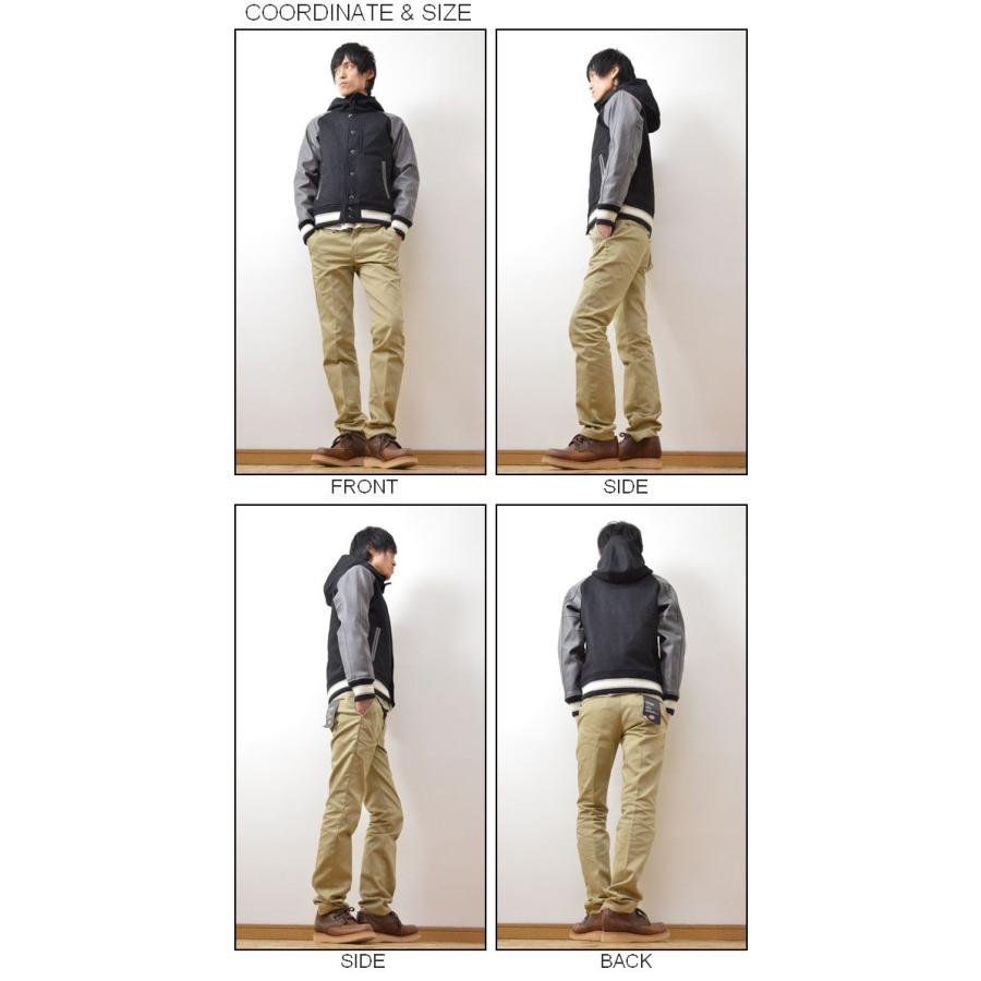 JOEY（ジョーイ） メルトン ウール スタジアムジャケット メンズ スタジャン フード アウター 袖切替 50269 | ジョイ | 01