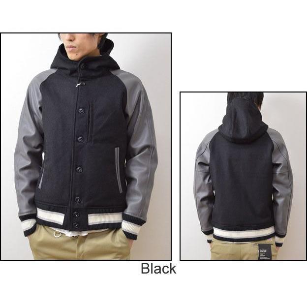JOEY（ジョーイ） メルトン ウール スタジアムジャケット メンズ スタジャン フード アウター 袖切替 50269 | ジョイ | 04