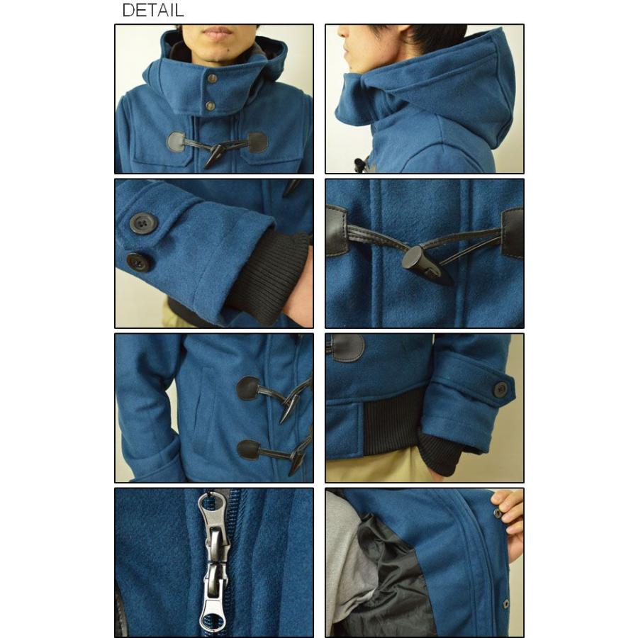 Beno（ビーノ） ショート ダッフルコート メンズ メルトン アウター