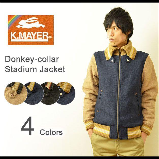 Kriff Mayer クリフメイヤー スタジアム ドンキージャケット メンズ スタジャン 冬アウター ウール 袖切替 Jeansbug 通販 Yahoo ショッピング