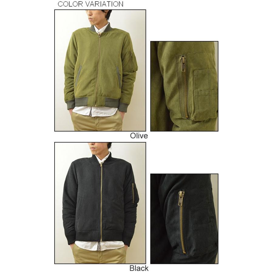 Revo.（レヴォ） ピーチ起毛 MA-1 フライトジャケット メンズ MA1 ブルゾン ミリタリー アウター タイト 細身 中綿 空軍 レボ TH-2035 | Revo. | 03