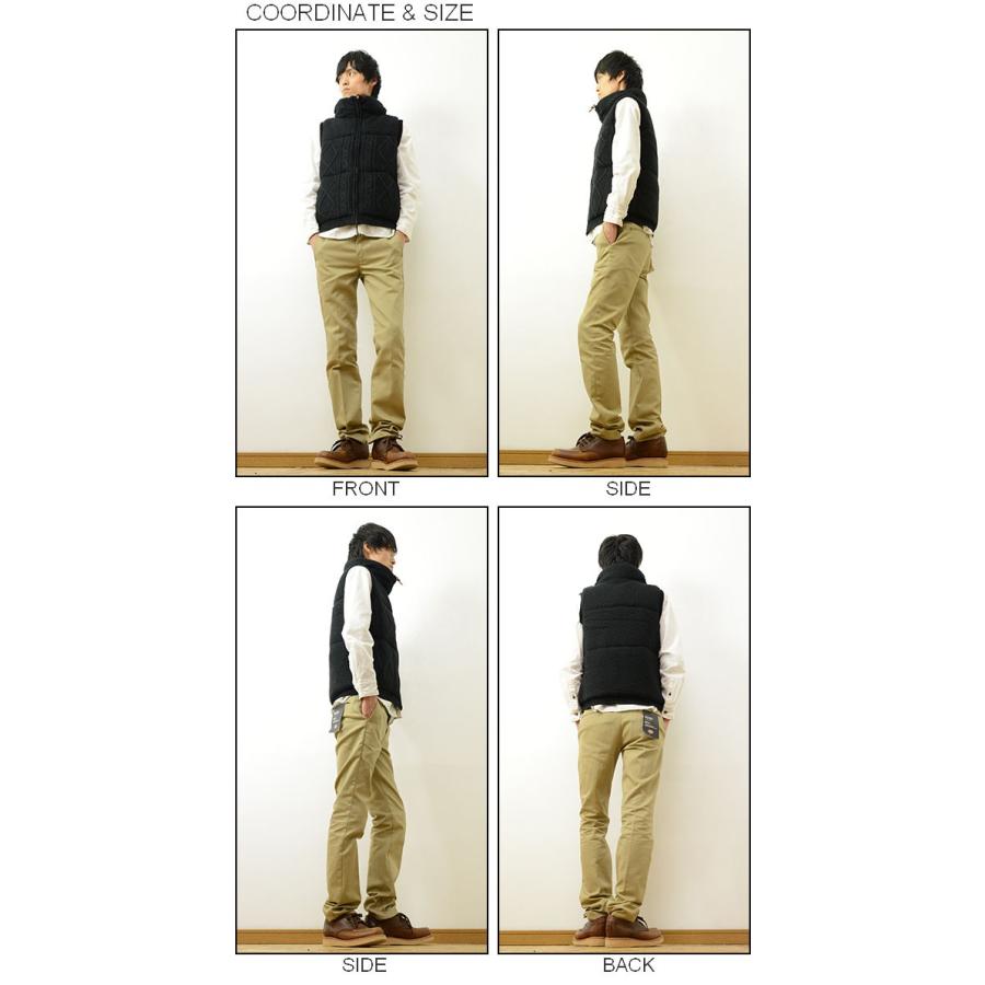 Revo. レヴォ ケーブルニット ハイネック ベスト メンズ レディース スタンドネック 中綿 ダウンベスト ニット タートル モックネック ボリュームネック TH-2045 | Revo. | 01