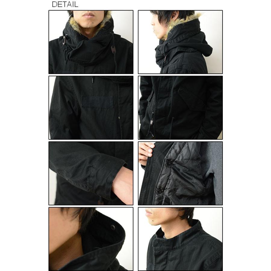 Revo.（レヴォ） ライナー付き ミリタリー モッズコート メンズ アウター ジャケット フード ファー 取り外し タイト スリム 細身 M-51 パーカー レボ TH-2013 | Revo. | 02