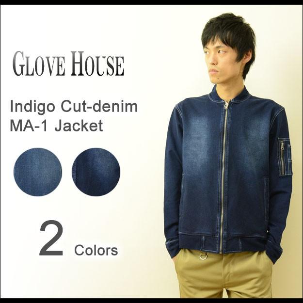 GLOVE HOUSE（グローブハウス） インディゴ カットデニム MA-1 メンズ