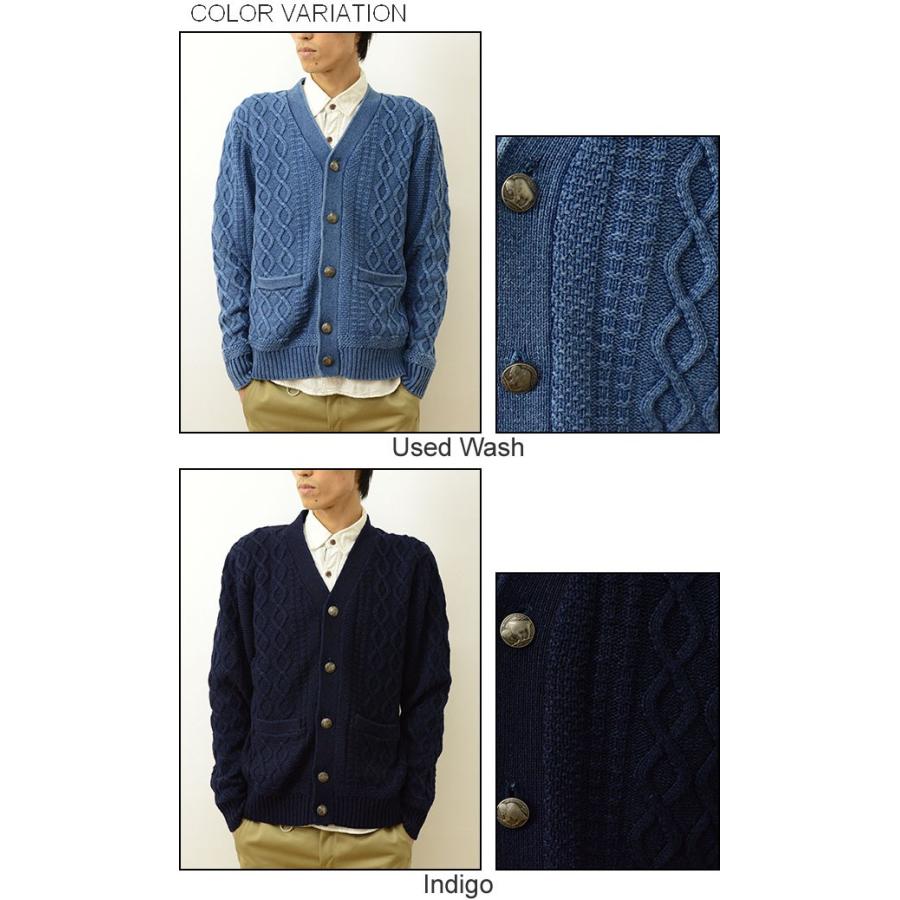 HOUSTON（ヒューストン） インディゴ 染め ケーブル ニット