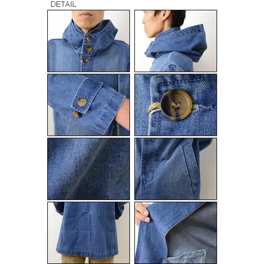 Revo. レヴォ フード 脱着 デニム ステンカラー コート メンズ スリム タイト 細身 キレイめ カジュアル ビンテージ レボ TH-2228 | Revo. | 02
