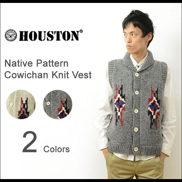 Houston ヒューストン ネイティブ柄 カウチン ニット ベスト メンズ ジレ ショール カラー ウール 羊毛 手編み オルテガ インディアン ネイティブ Jeansbug 通販 Yahoo ショッピング