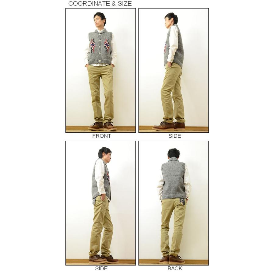 HOUSTON（ヒューストン） ネイティブ柄 カウチン ニット ベスト メンズ