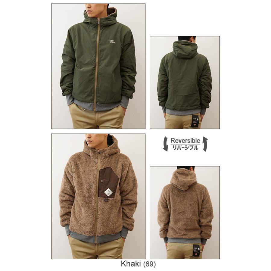 L.G.B. フリースライナー付きカーキブラウンパーカー KRIFF MAYER（クリフメイヤー） ひっくり ジャケット ボア フリース