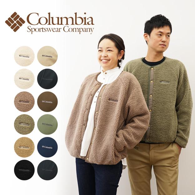 Columbia コロンビア フリース ジャケット シアトル マウンテン リバーシブル ボア × ストレッチ シェル ノーカラー アウター メンズ レディース PM0804 | Columbia