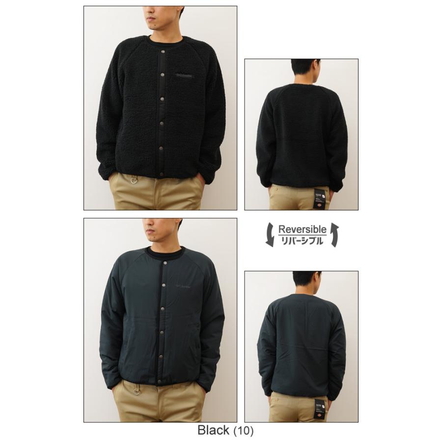 Columbia コロンビア フリース ジャケット シアトル マウンテン リバーシブル ボア × ストレッチ シェル ノーカラー アウター メンズ レディース PM0804 | Columbia | 10