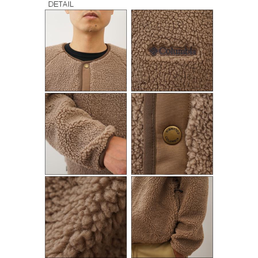 Columbia コロンビア フリース ジャケット シアトル マウンテン リバーシブル ボア × ストレッチ シェル ノーカラー アウター メンズ レディース PM0804 | Columbia | 03
