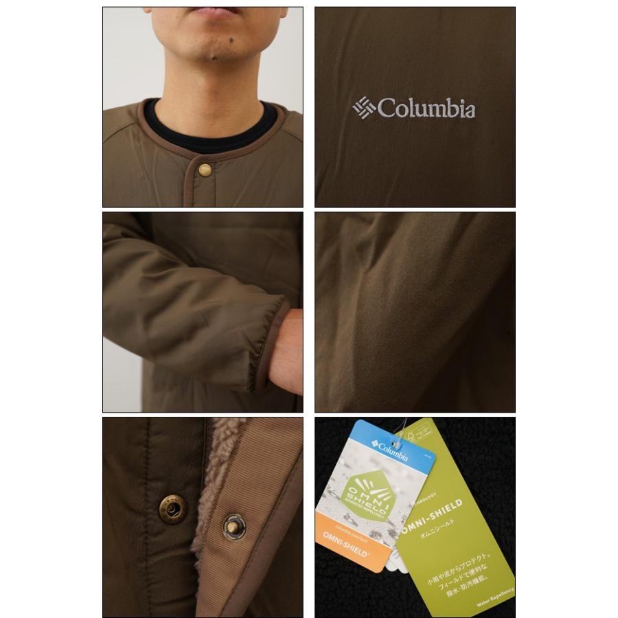 Columbia コロンビア フリース ジャケット シアトル マウンテン リバーシブル ボア × ストレッチ シェル ノーカラー アウター メンズ レディース PM0804 | Columbia | 04
