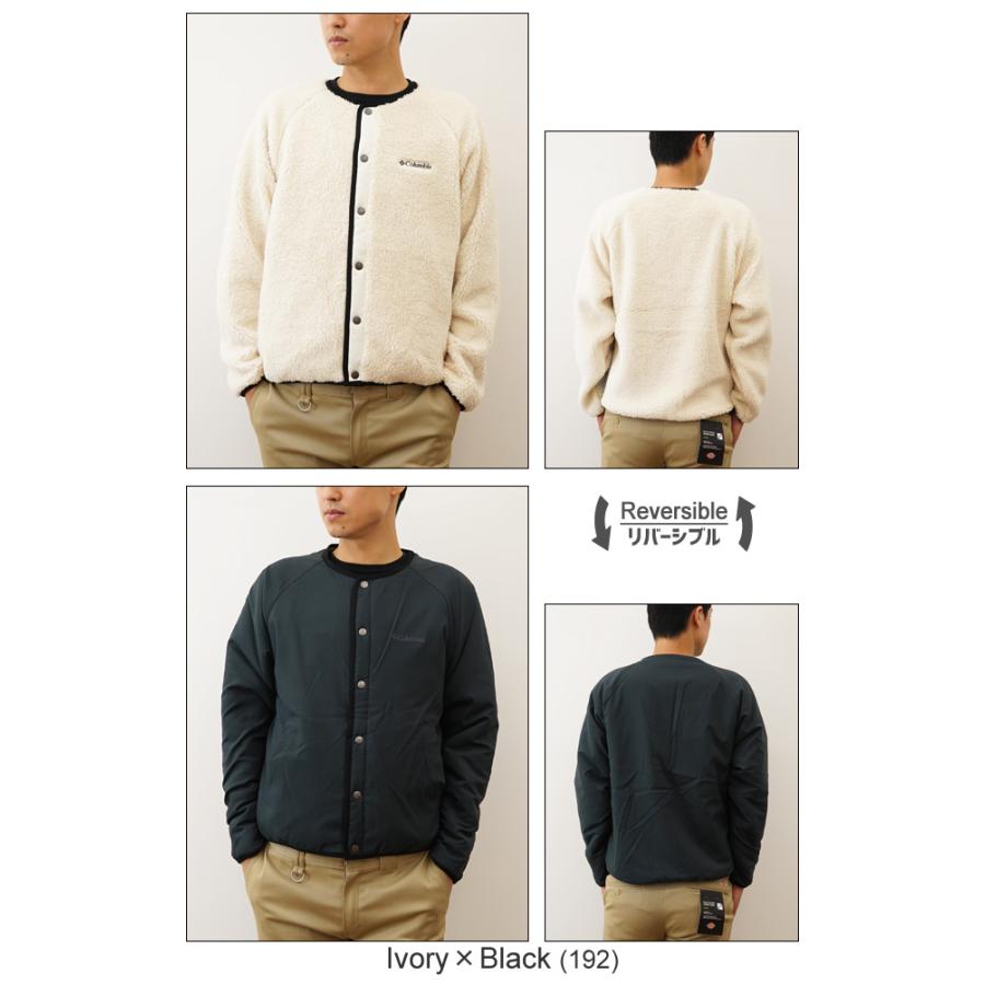 Columbia コロンビア フリース ジャケット シアトル マウンテン リバーシブル ボア × ストレッチ シェル ノーカラー アウター メンズ レディース PM0804 | Columbia | 06