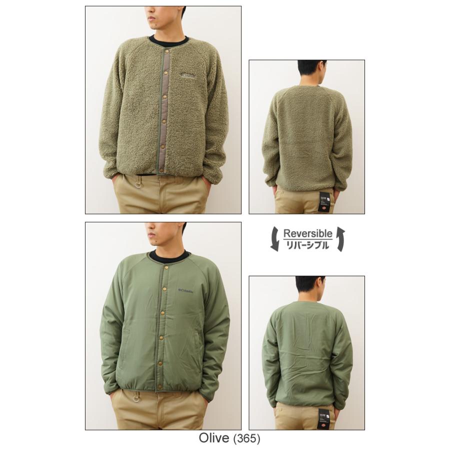 Columbia コロンビア フリース ジャケット シアトル マウンテン リバーシブル ボア × ストレッチ シェル ノーカラー アウター メンズ レディース PM0804 | Columbia | 08