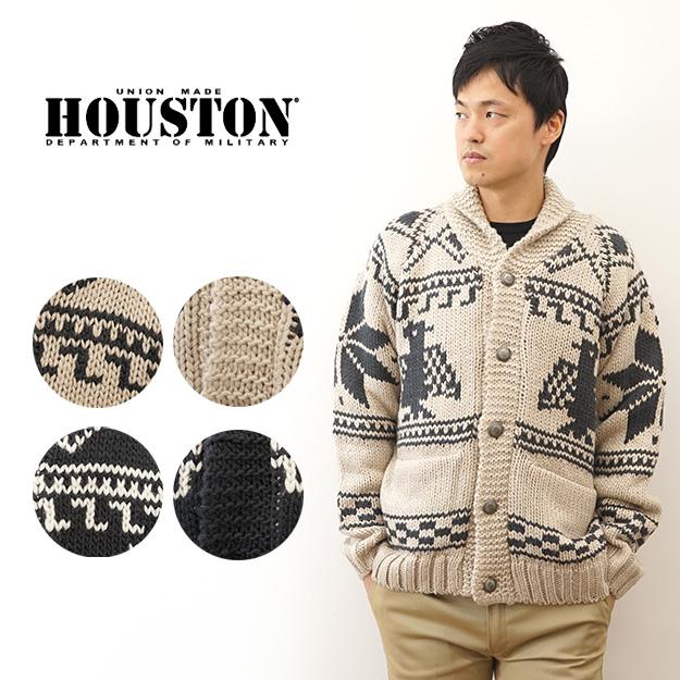 HOUSTON（ヒューストン） カウチン セーター カーディガン メンズ 