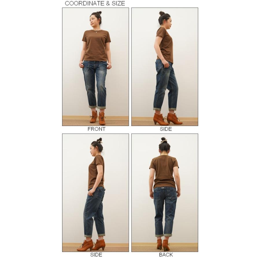 レディース Caffe Latte オリジナル 刺繍 半袖 Tシャツ カフェラテ クルーネック 厚手 無地 カットソー 透けない シンプル 白 黒 ベージュ LST-CAFFE | ジーンズ | 01