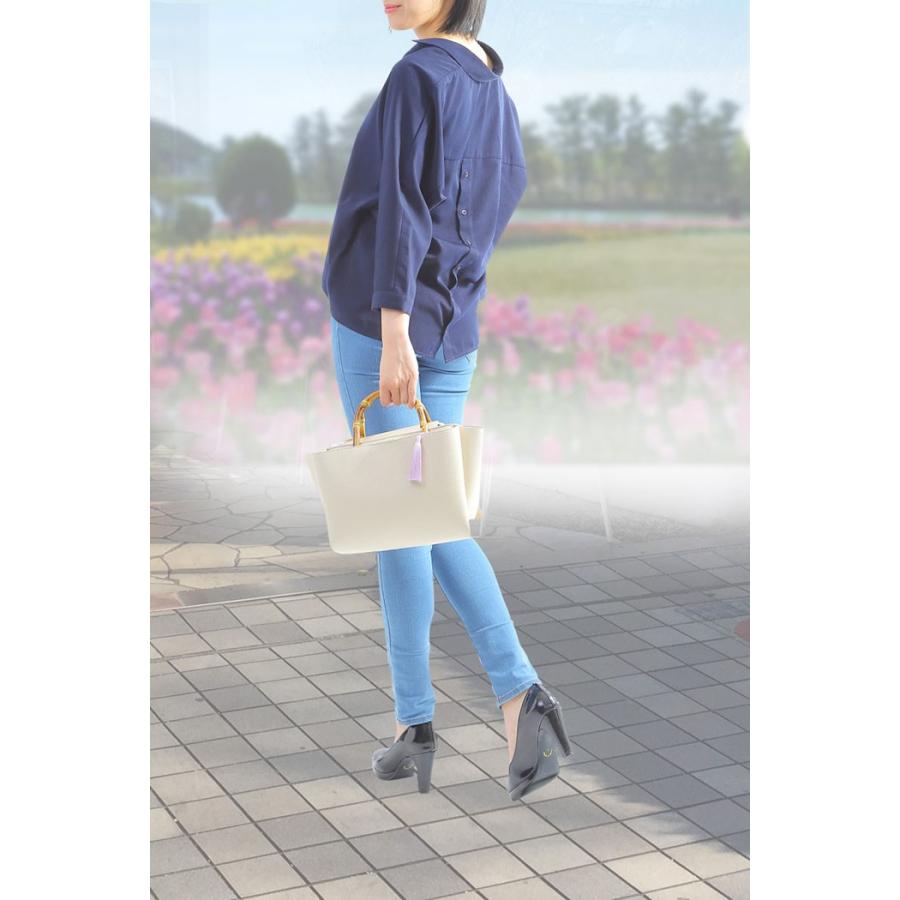 トートバッグ ハンドバッグ バンブー 竹 ハンドル 人気 2way レディースバッグ ショルダーバッグ タッセル付き |  | 08