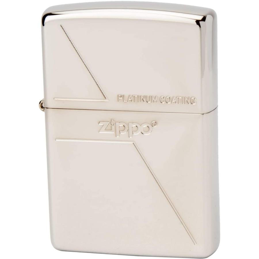 ZIPPO(ジッポー) ライター シルバー 片面彫刻 プラチナコーティング PZ 