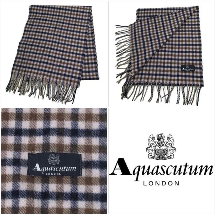 Aquascutum アクアスキュータム チェック柄 ラムズウール