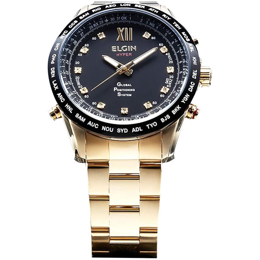 ELGIN（エルジン） 腕時計 11点ダイヤ GPS衛星電波ウォッチ GPS2002GB