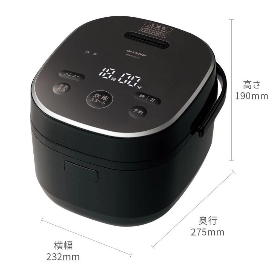 SHARP（シャープ） ジャー炊飯器 KS-CF05E-B ブラック : ロビンソン