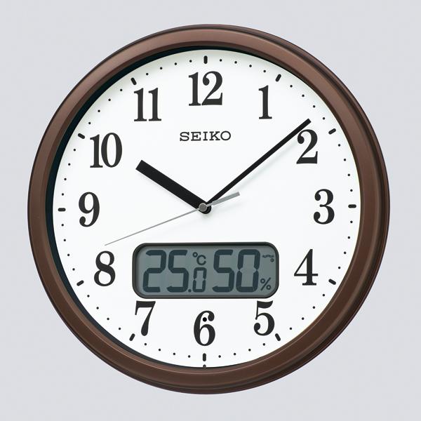 SEIKO（セイコー） クロック 掛け時計 茶メタリック 直径31cm 電波