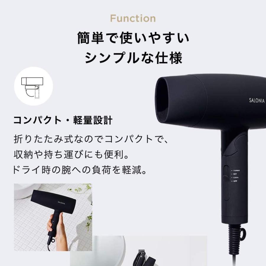SALONIA（サロニア） スピーディーイオンドライヤー ブラック 大風量