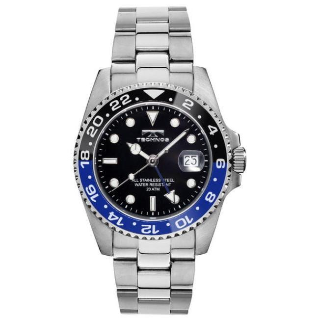 【ito】TECHNOS 腕時計 T2134NB スイスRONDA社製ムーブ搭載！TECHNOS テクノス GMT 限定モデル メンズ